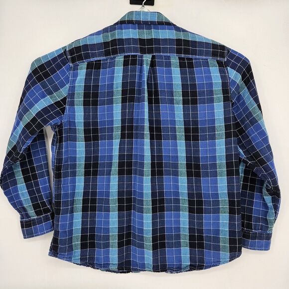 Carbon‎ 2 Cobalt Shirt Mens XL Button Up Long Sleeve Preppy Blue Plaid Flannel - Picture 6 of 12